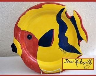 Signed Colorful Fish Platter