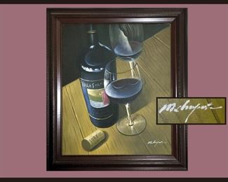 Signed Still Life Oil on Canvas