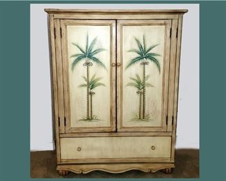 Tropical Cupboard with Palm Trees 