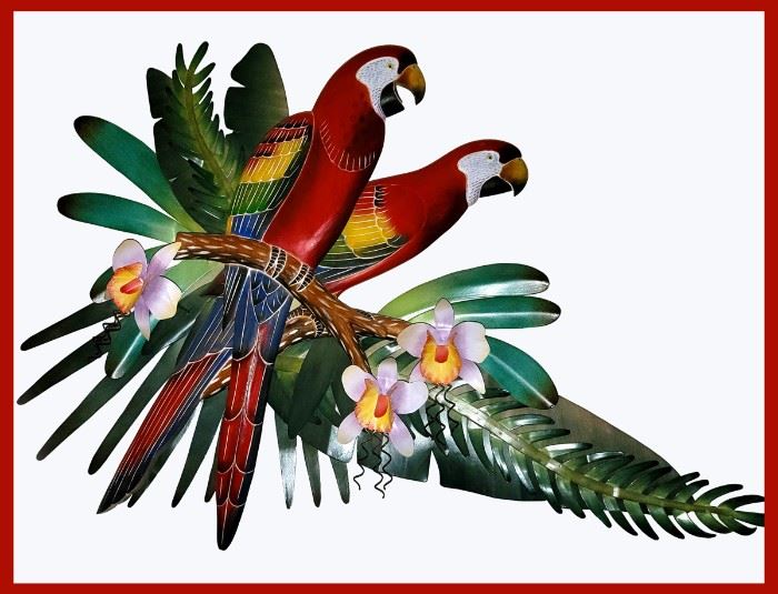 Beautiful Large Wood and Metal McCaw Wall Sculpture 