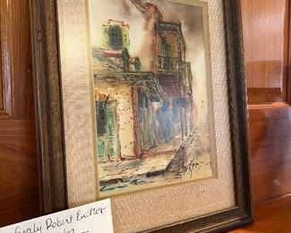 Early Robert Rucker Lafitte’s Landing (Okd Lafitte’s Blacksmith Shop) Watercolor