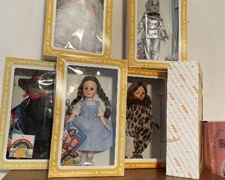 Effanbee The Wizard of Oz Series, Good Witch, Tin Man, Dorothy, Cowardly Lion, Wicked Witch, Straw Man