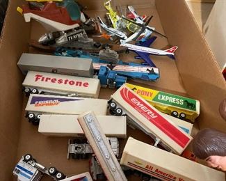 Vintage 18 Wheeler Trucks, Helicopters, Airplanes