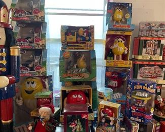 Large collection of M & M's figures in original boxes