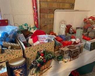 Large vintage Avon Christmas collectables, lots of ornaments