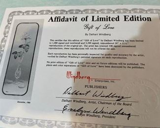 Gift of Love certificate