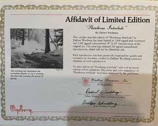 "Slumberous Interlude" Certificate