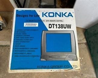 New Konika 13" color TV with DVD