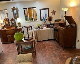 Looking across the front room