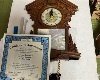 Thomas Kinkade Cuckoo Clock with Certificate 