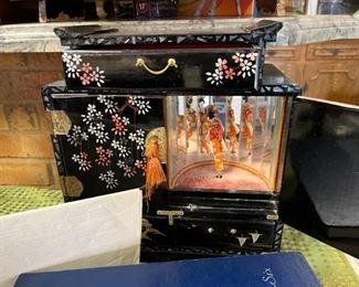 Vintage musical jewelry box