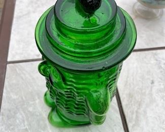 Side and top view of jar