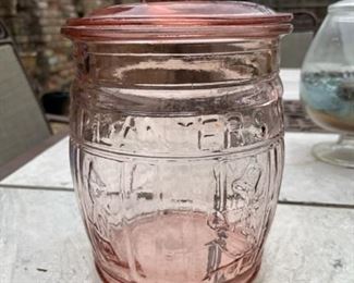 Pink Mr. Peanut jar