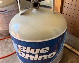 A full propane tank and we have an empty one. They are both current.