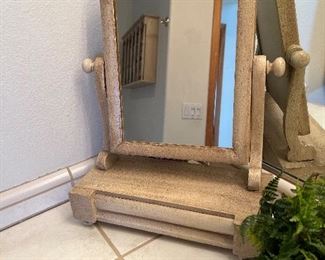 Make-up mirror with drawer.