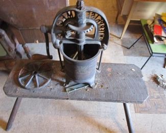 Antique butter churn