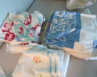 Vintage printed tablecloths