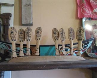 Indian canoe and misc