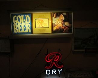 Light up beer sign