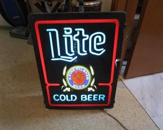 Light up beer sign