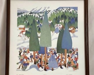 JMFO902 Rie Munoz Ice Skaters Lithograph
