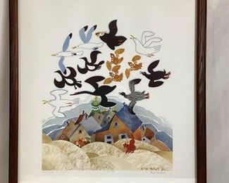 JMFO903 Rie Munoz Sea Birds, St George Lithograph Print