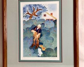 JMFO918 Rie Munoz Signed Dated Watercolor Print