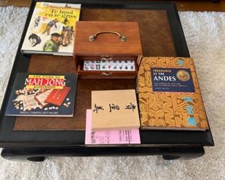 Mahjong set, Chinese characters in box, nice books