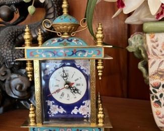 Cloisonné clock