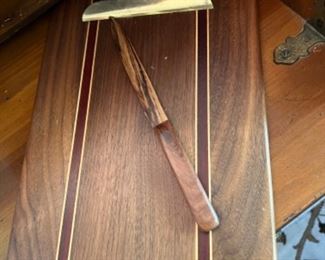 Inlaid wood Clip board, letter opener