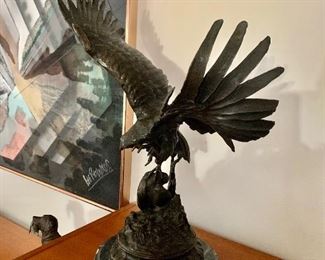 Falcon Bronze Statue by Moigniez...Signed!! Calling all of you Atlanta Falcon Fans!!