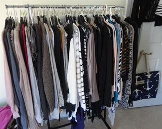 Clothes L to XL plus bins of summer clothes not pictured