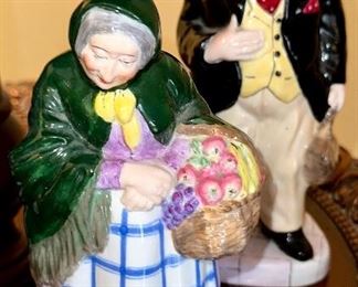 Coalport English Porcelain of Market Women Figurine and Tinker Made in England.