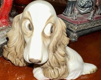 Porcelain Cocker Spaniel Figurine by Hutschenreuther (US Zone)