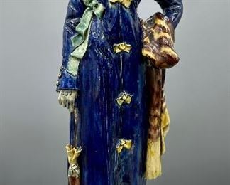 Ornate 18th Century Figurines with Marble Stands