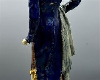 Ornate 18th Century Figurines with Marble Stands