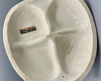 Rare Will George Grandmother Figurine.  Shown with Will George Pottery Vases