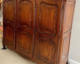 Antique 1870's Triple Wardrobe with Custom Made and removable Drawers