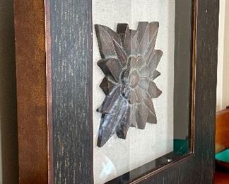 Large Wood Frame with Carved Wood Design
