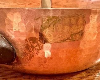 A ton of copper pots and pans, made in France,  perfect for cooking or displaying - they are quite beautiful!