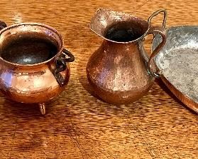 A ton of copper pots and pans, made in France,  perfect for cooking or displaying - they are quite beautiful!