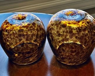 Pair of Hand Blown Candle Votive