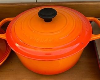 Round Le Creuset in Fire Orange