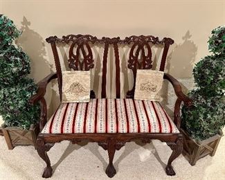 Mahogany Chippendale Settee