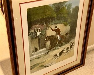 Framed Fox and Hound Artwork