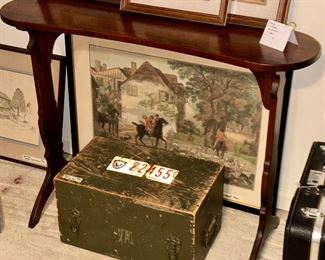 Kidney Shaped Table, Vintage Storage Box and More Art.