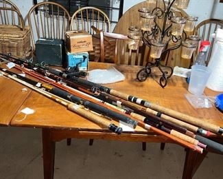 Fishing Anyone!  We have about 10 Poles and 4 Reels