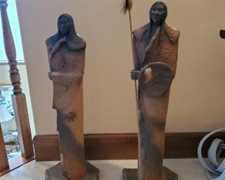 These native accent figurines are approx 2' tall