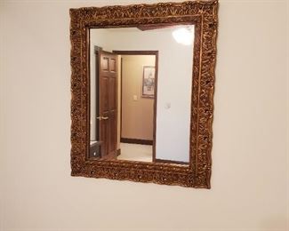 Ornate mirror frame approx 2' x 2'