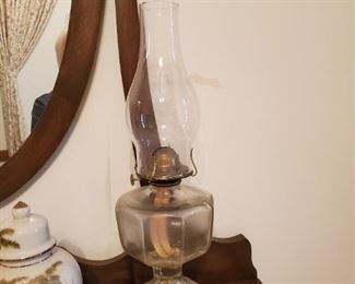 Vintage hurricane lamp